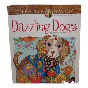 Creative Haven "Dazzling Dogs" Color Book